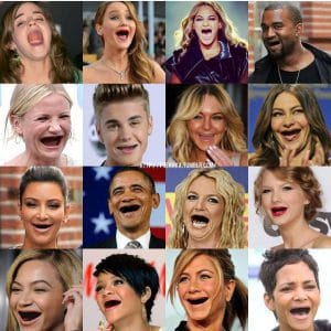 Celebrities without teeth